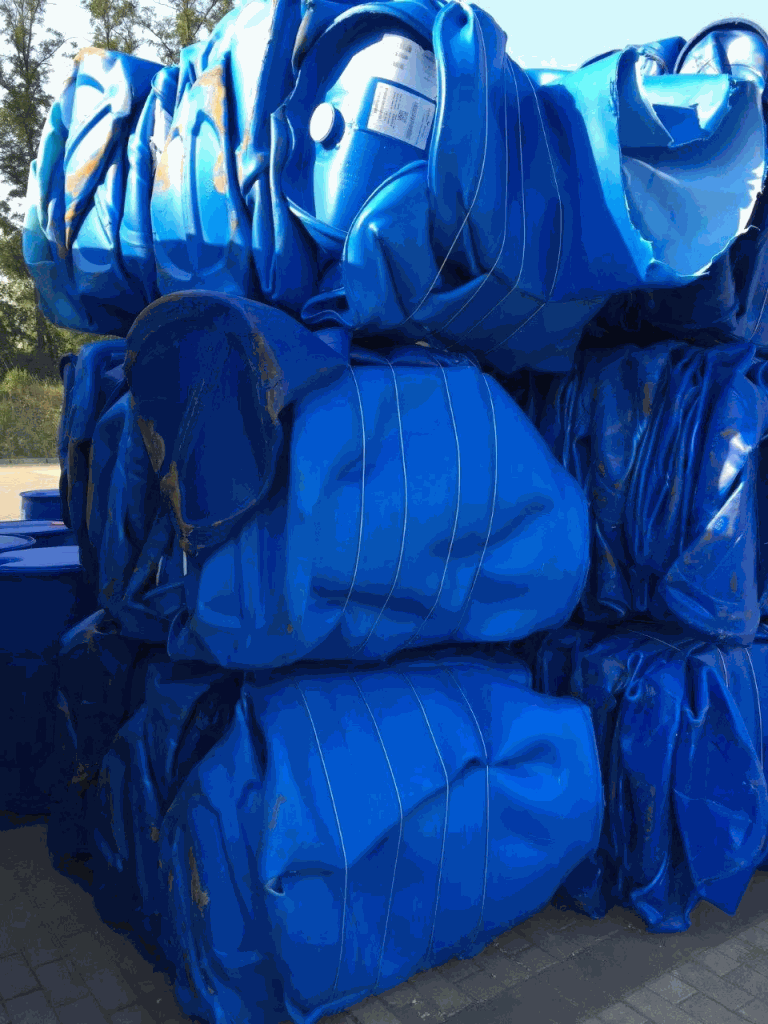 HDPE blue drum bale